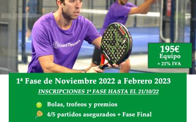 Apúntate a la III edición de la Liga de pádel para empresas