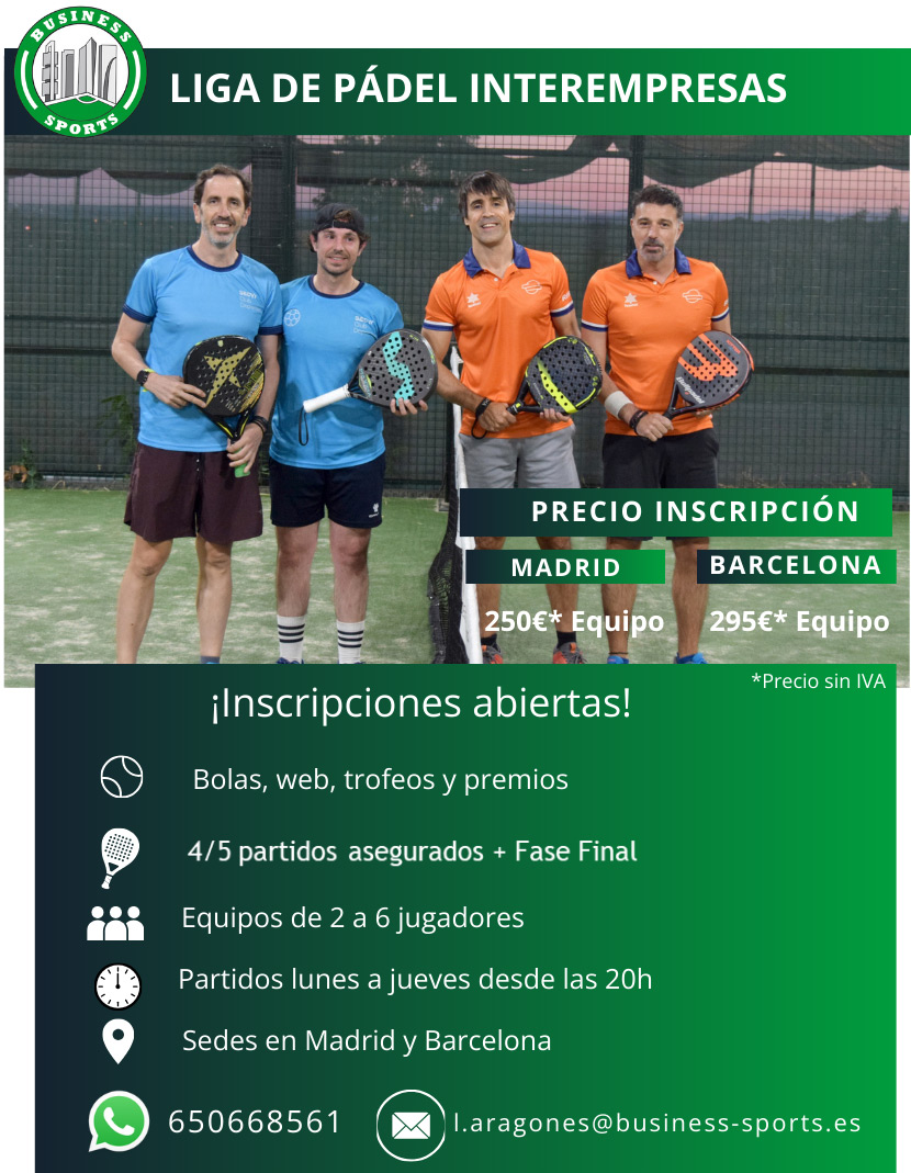 LIGA PADEL INTEREMPRESAS BUSINESS SPORTS 
